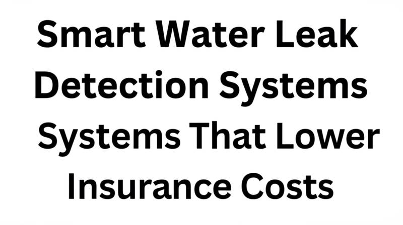 Smart Water Leak Detection Systems That Lower Insurance Costs